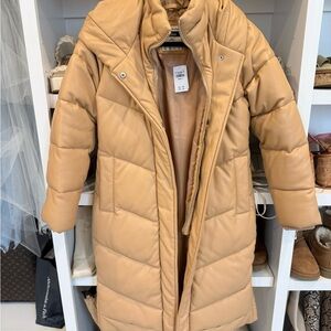 Abercrombie Tan Puffer Coat